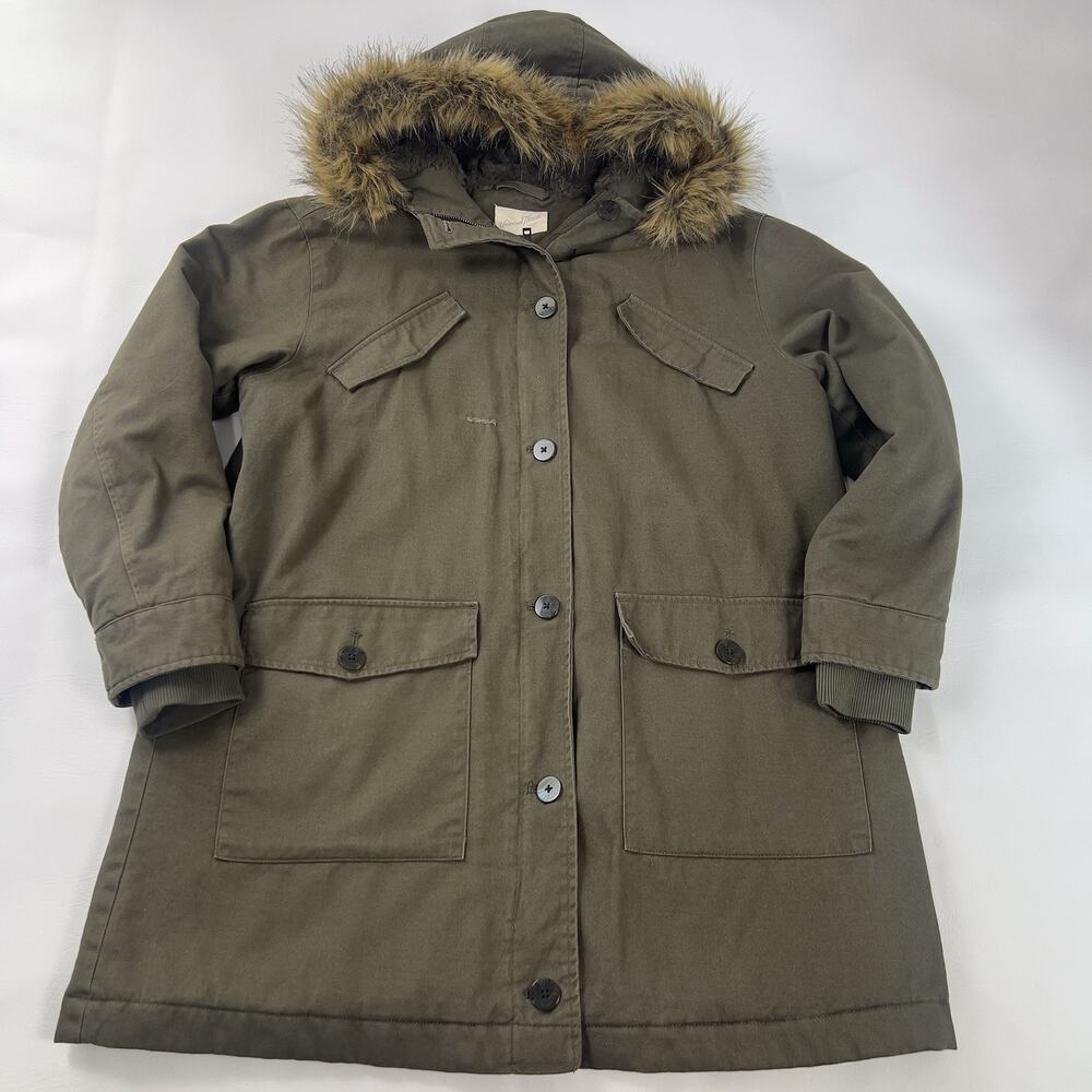 Universal Thread Goods Olive Green French Miliary Coat Utility Jacket Medium